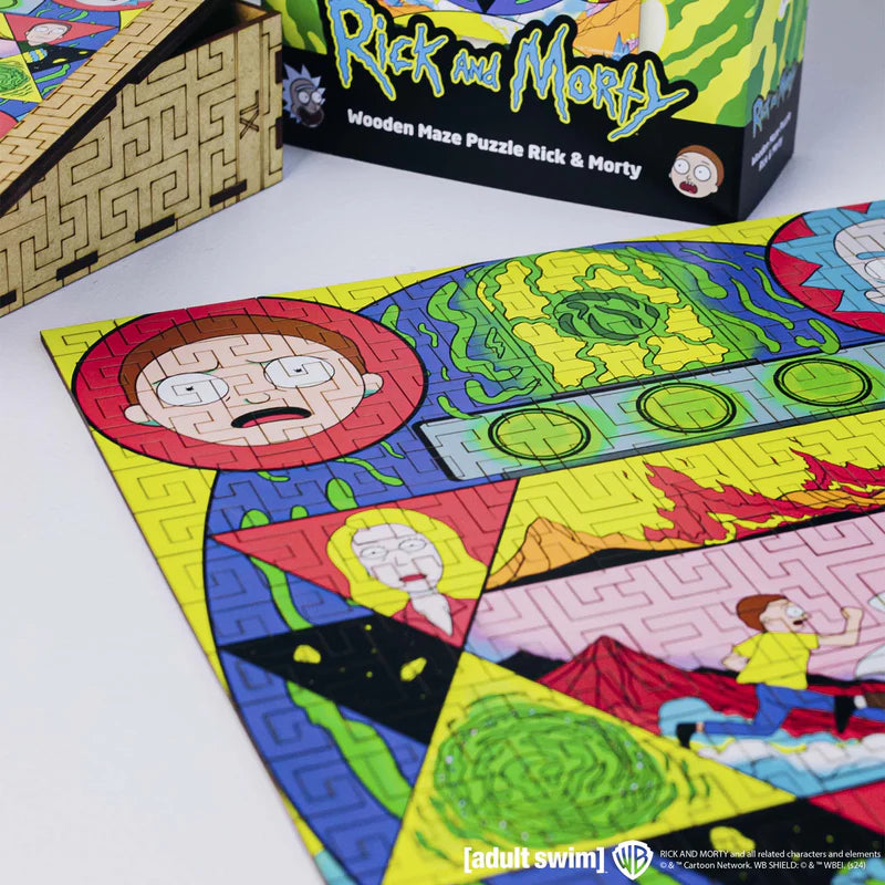 Wooden jigsaw maze puzzle Rick&Morty™ Space Maze