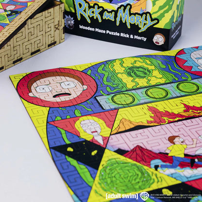 Wooden jigsaw maze puzzle Rick&Morty™ Space Maze