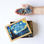 Wooden jigsaw maze puzzle The Starry Night (Vincent van Gogh)