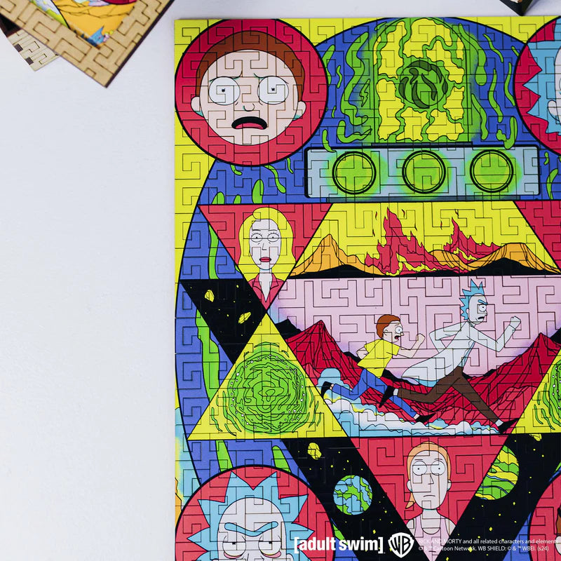 Wooden jigsaw maze puzzle Rick&Morty™ Space Maze