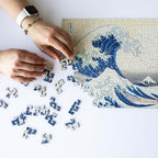 Wooden jigsaw maze puzzle The Great Wave Off Kanagawa (Hokusai)