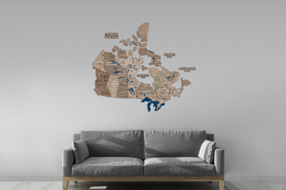 3D Canada Wooden Map Terra