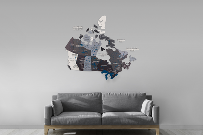 3D Canada Wooden Map Nordik