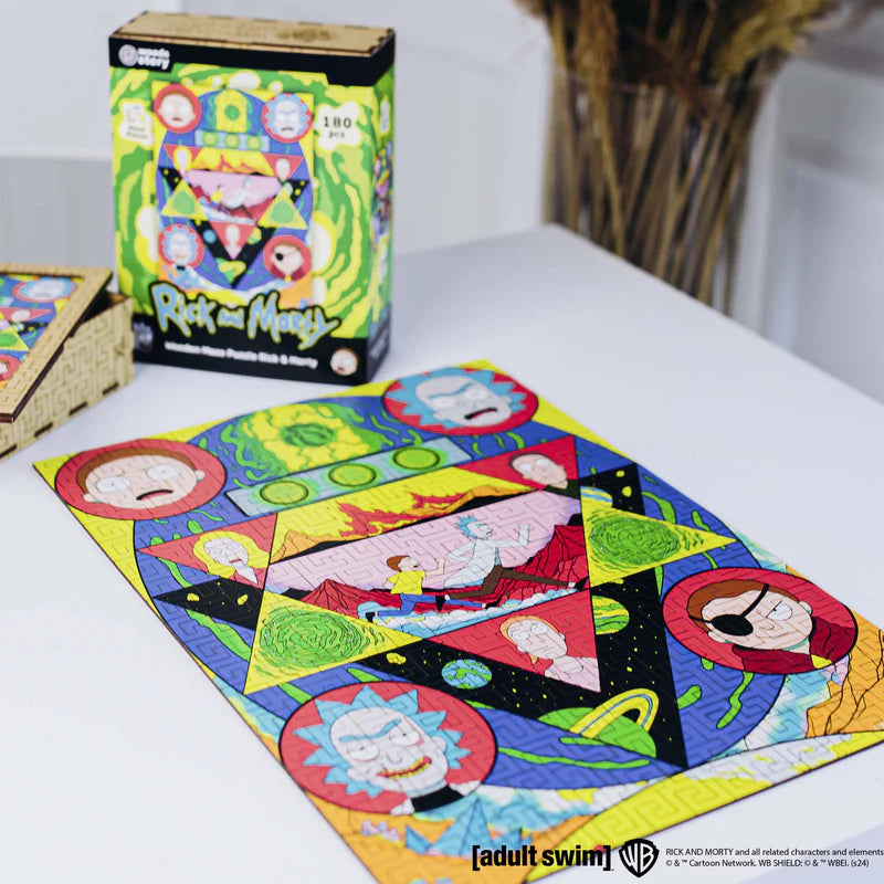 Wooden jigsaw maze puzzle Rick&Morty™ Space Maze