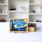 Wooden jigsaw maze puzzle The Starry Night (Vincent van Gogh)