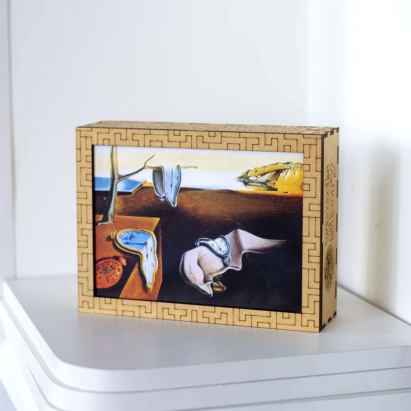 Wooden jigsaw maze puzzle The Persistence of Memory (Salvador Dali)