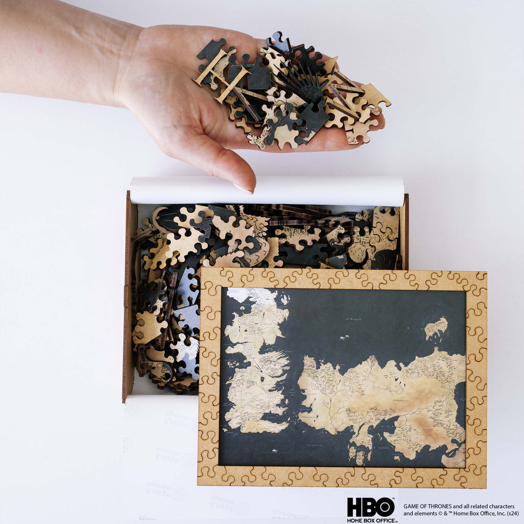 Wooden jigsaw puzzle Game of Thrones™ Westeros map