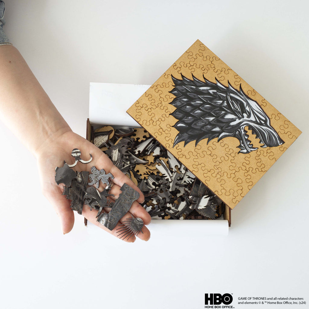Дерев'яний пазл Гра престолів™ Металеві печатки Старка