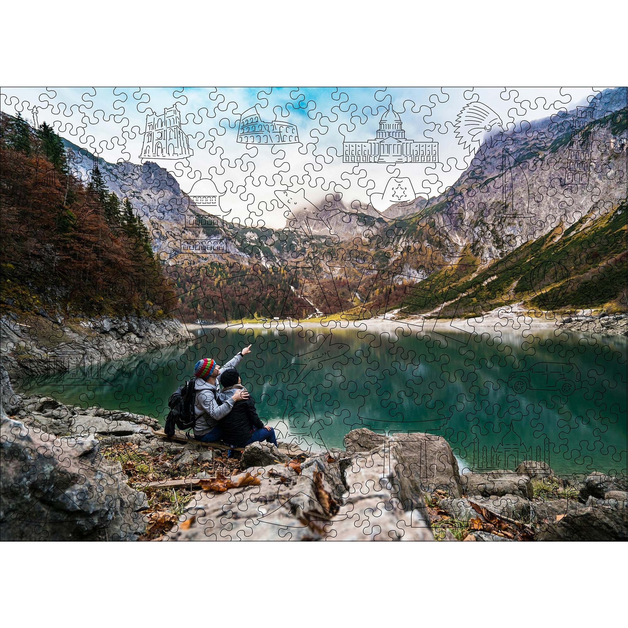 Custom Wooden Jigsaw Puzzle Travel
