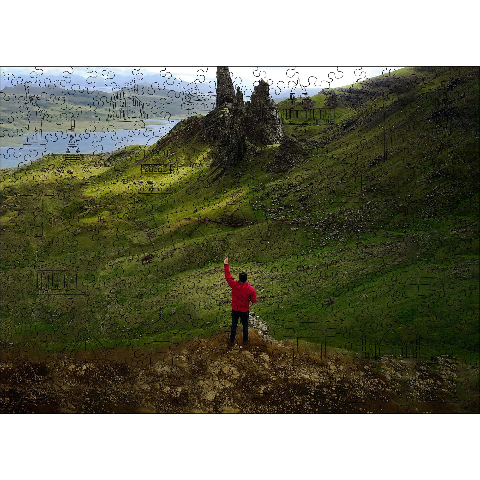 Custom Wooden Jigsaw Puzzle Travel