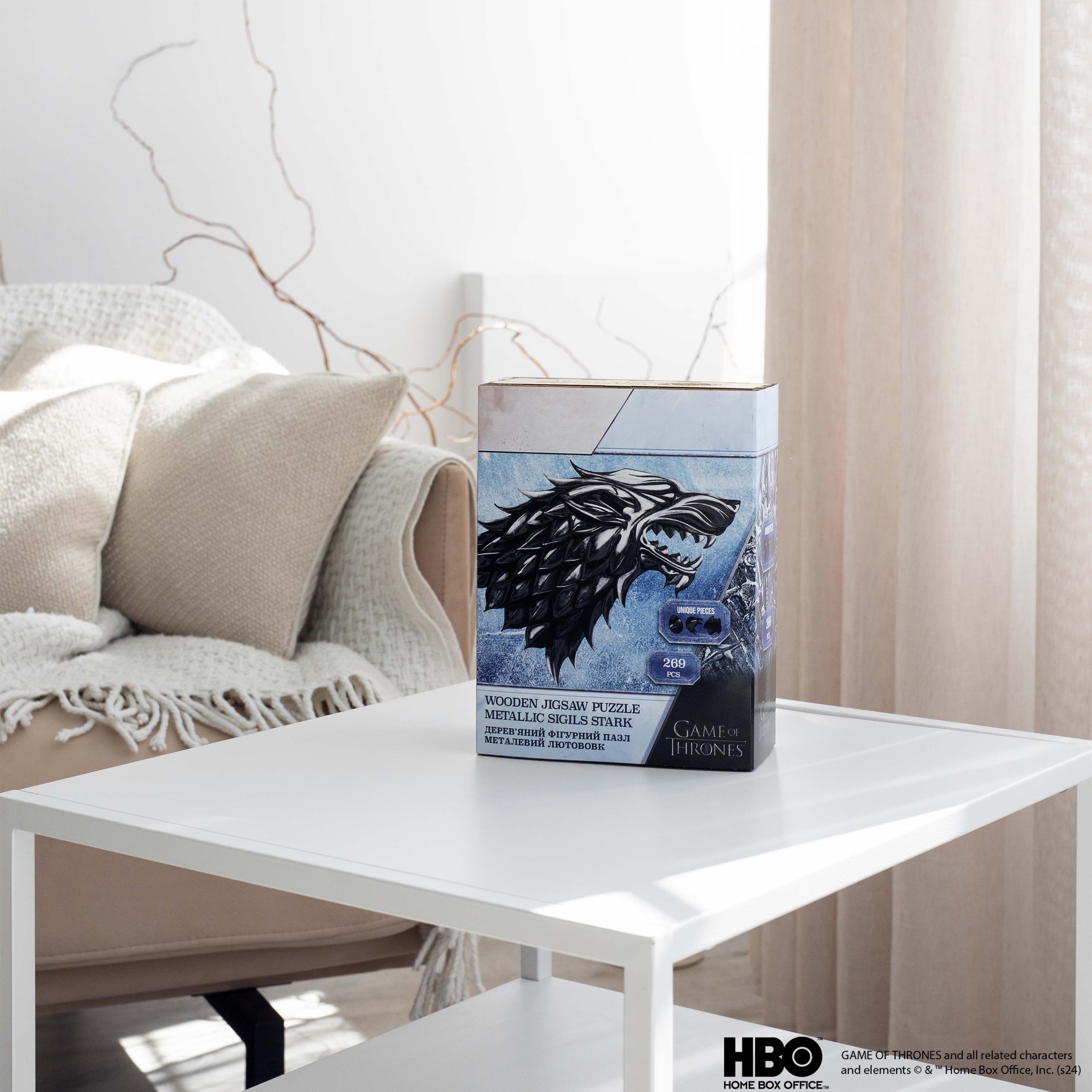 Дерев'яний пазл Гра престолів™ Металеві печатки Старка