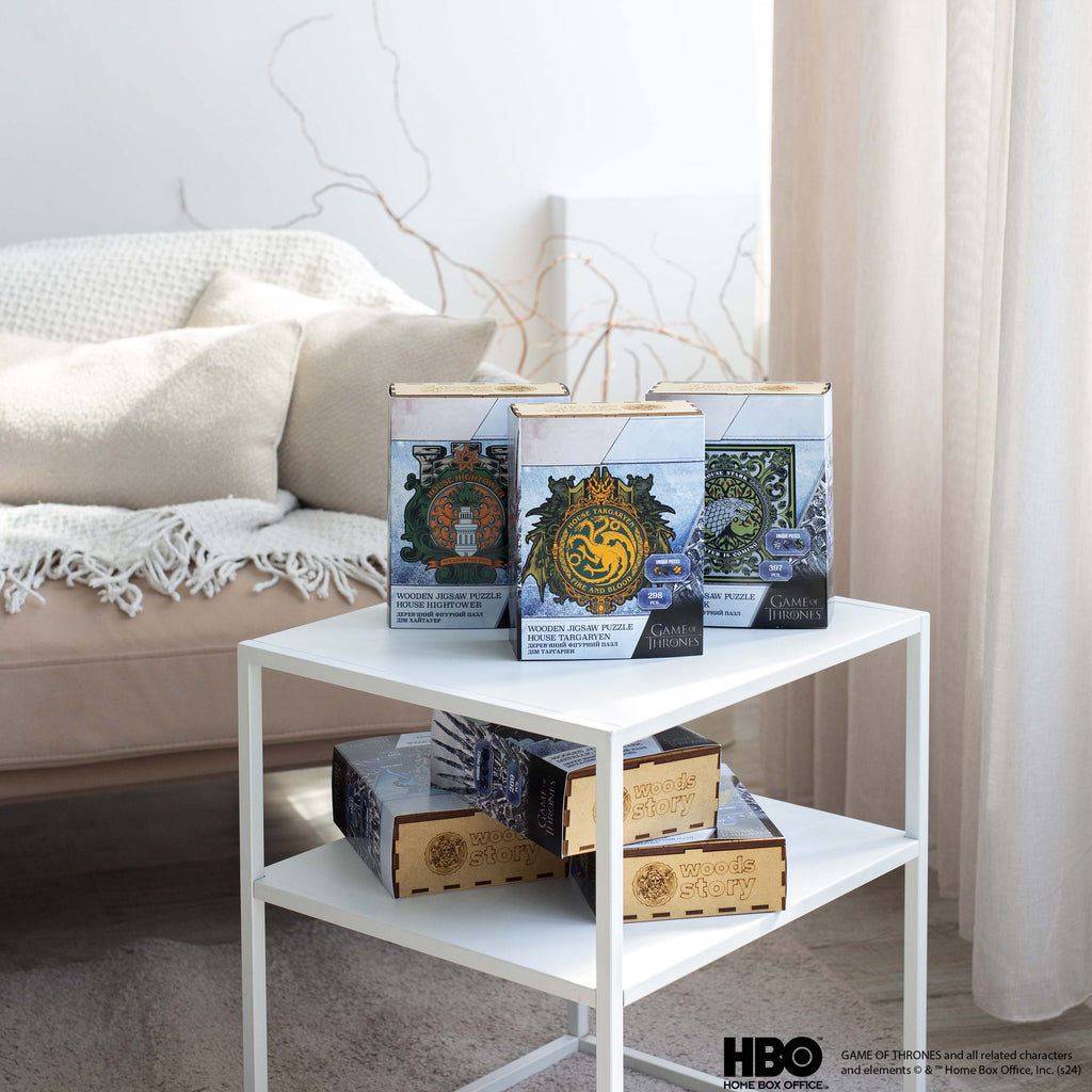 Дерев'яний пазл Гра престолів™ Металеві печатки Старка