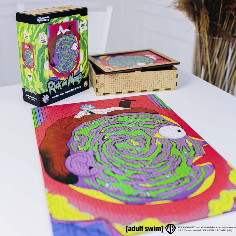 Wooden jigsaw maze puzzle Rick&Morty™ Rick