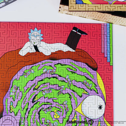 Wooden jigsaw maze puzzle Rick&Morty™ Rick