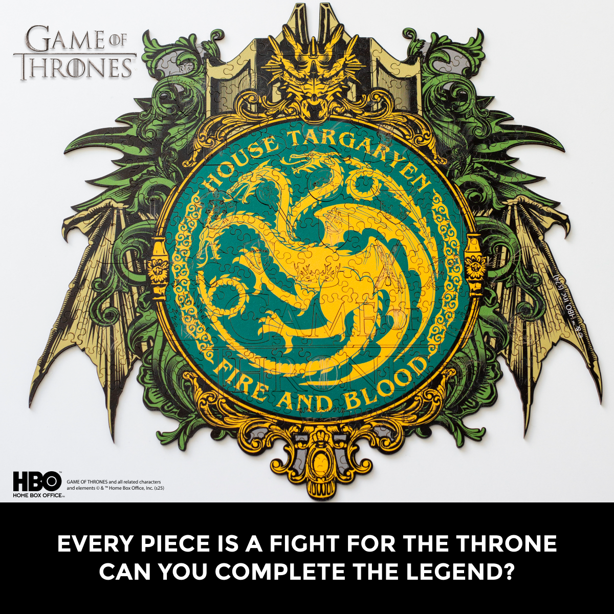 Wooden jigsaw puzzle Game of Thrones™ House Targaryen