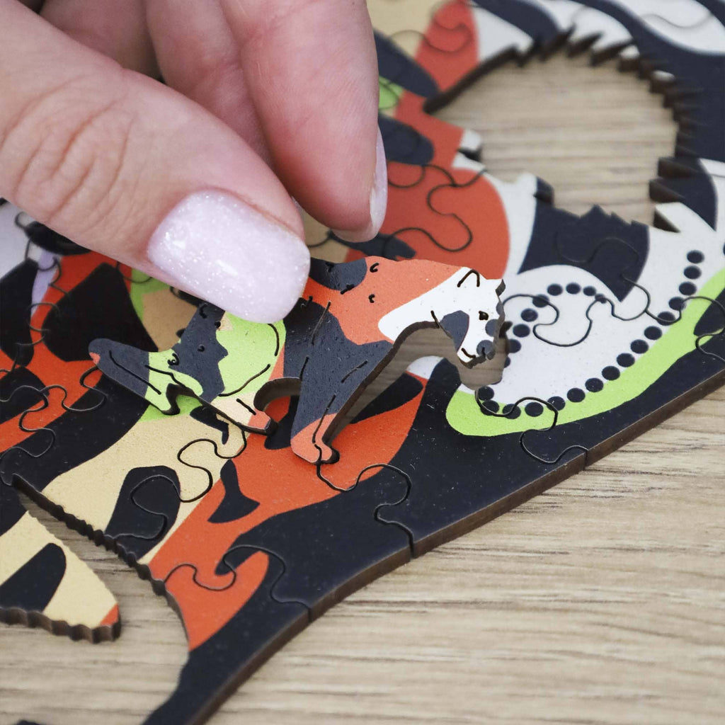 Дерев'яний пазл Леопард