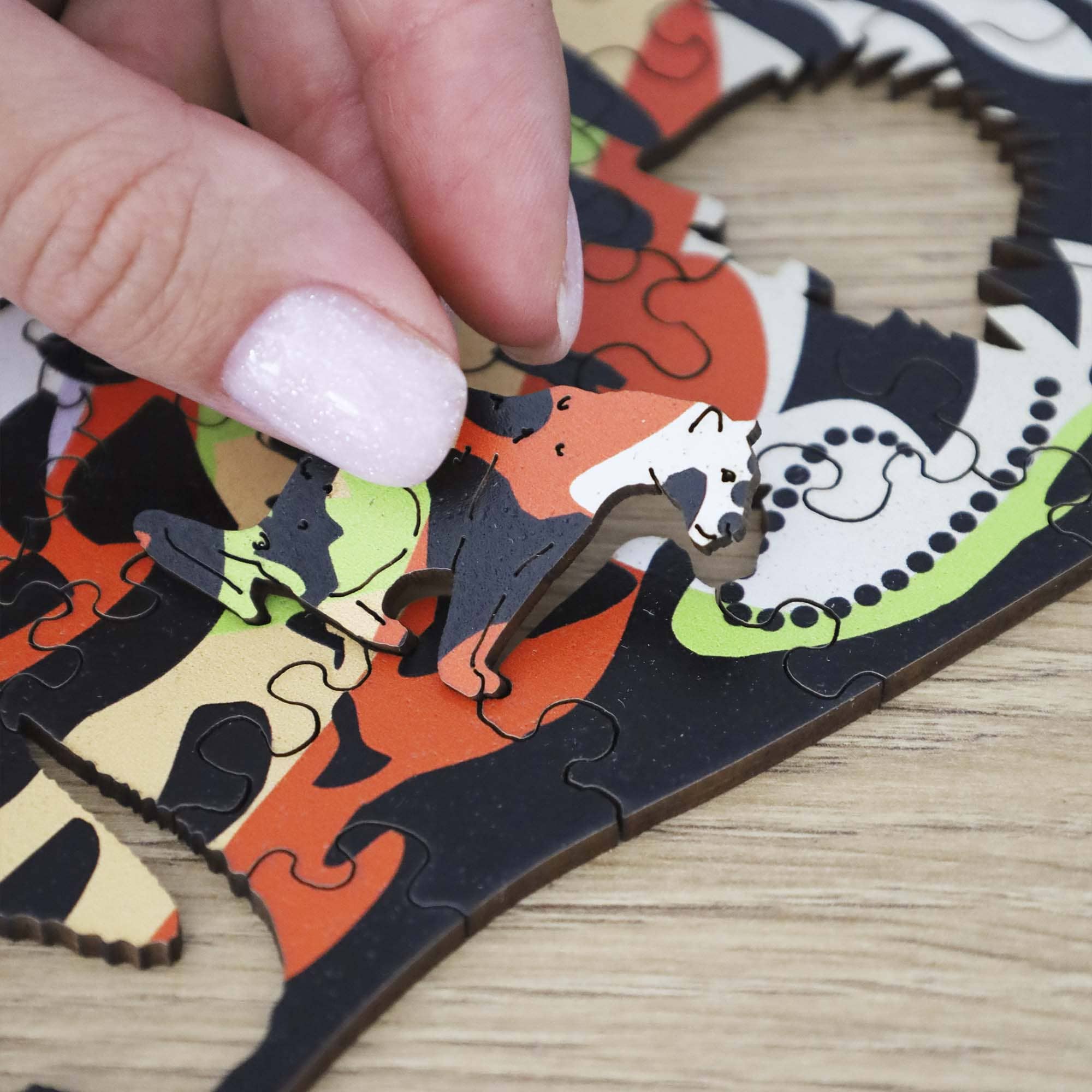 Дерев'яний пазл Леопард