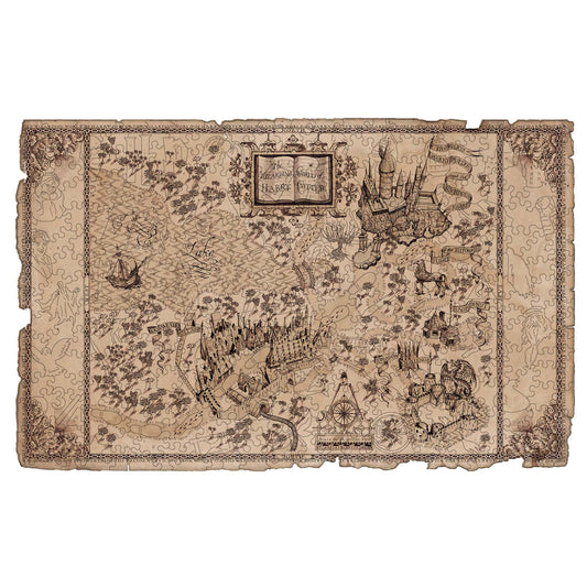 Wooden Jigsaw Puzzle Marauder's Map