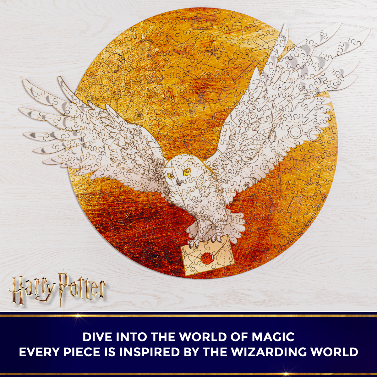 Wooden jigsaw puzzle Harry Potter Hedwig™