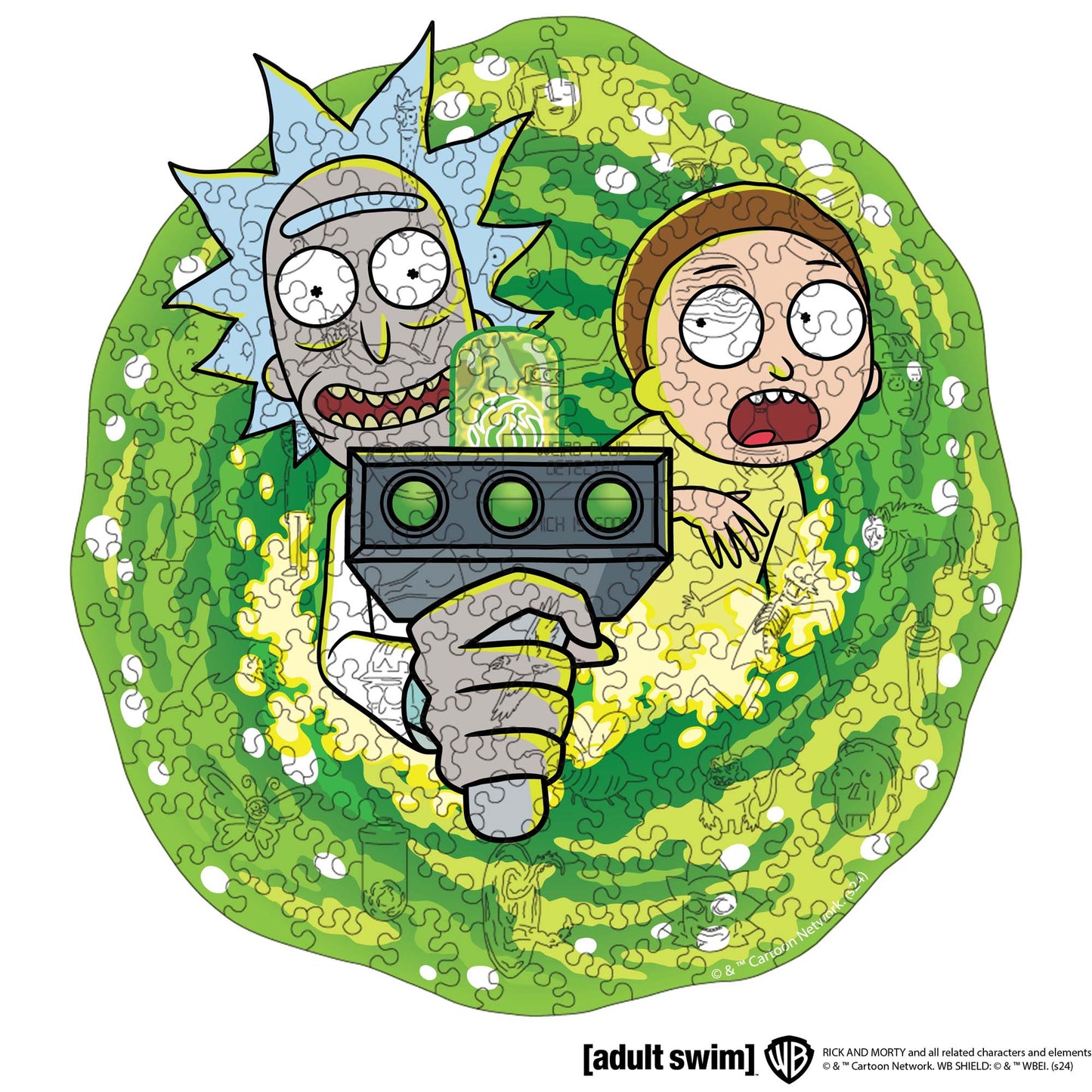 Wooden jigsaw maze puzzle Rick&Morty™ Portal