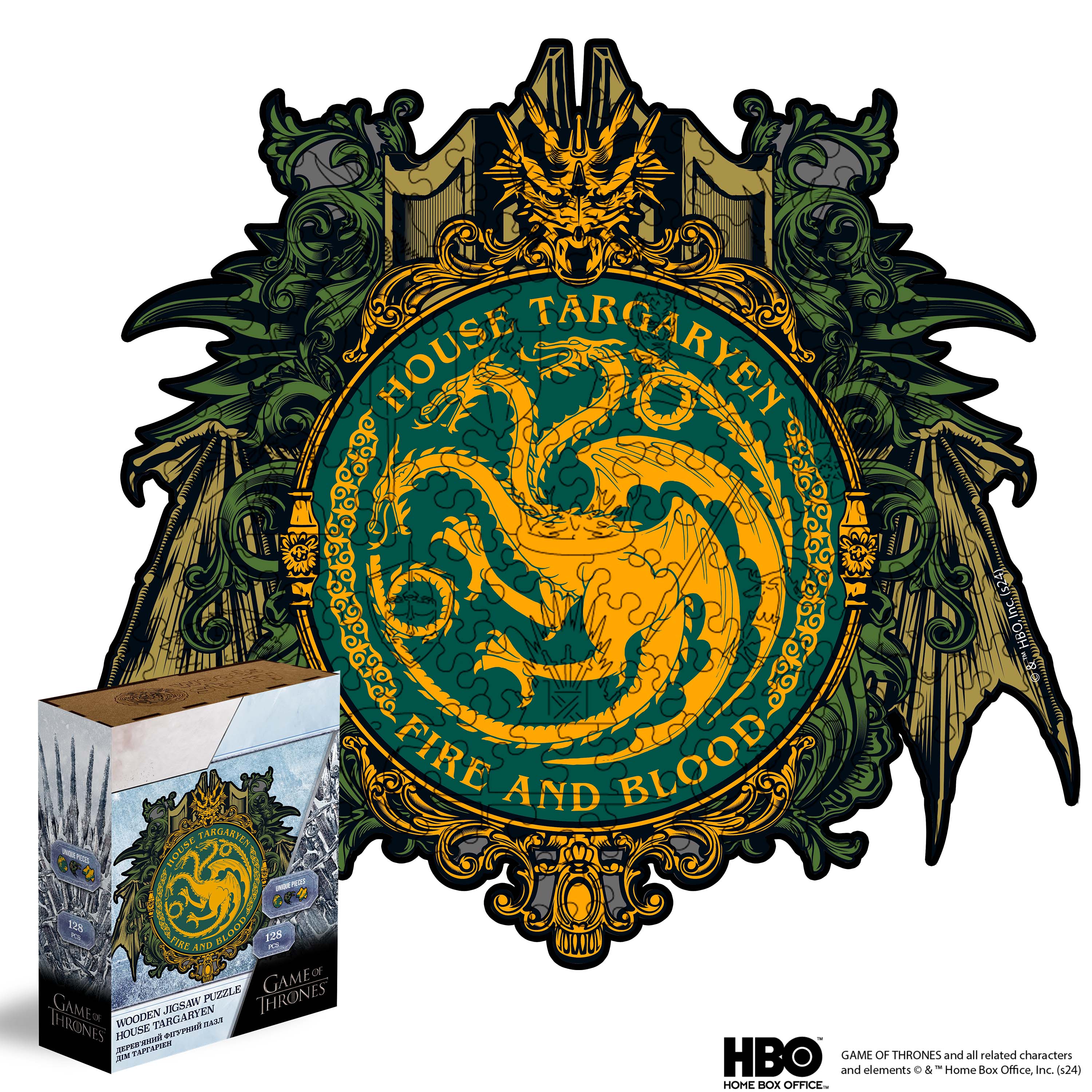 Wooden jigsaw puzzle Game of Thrones™ House Targaryen