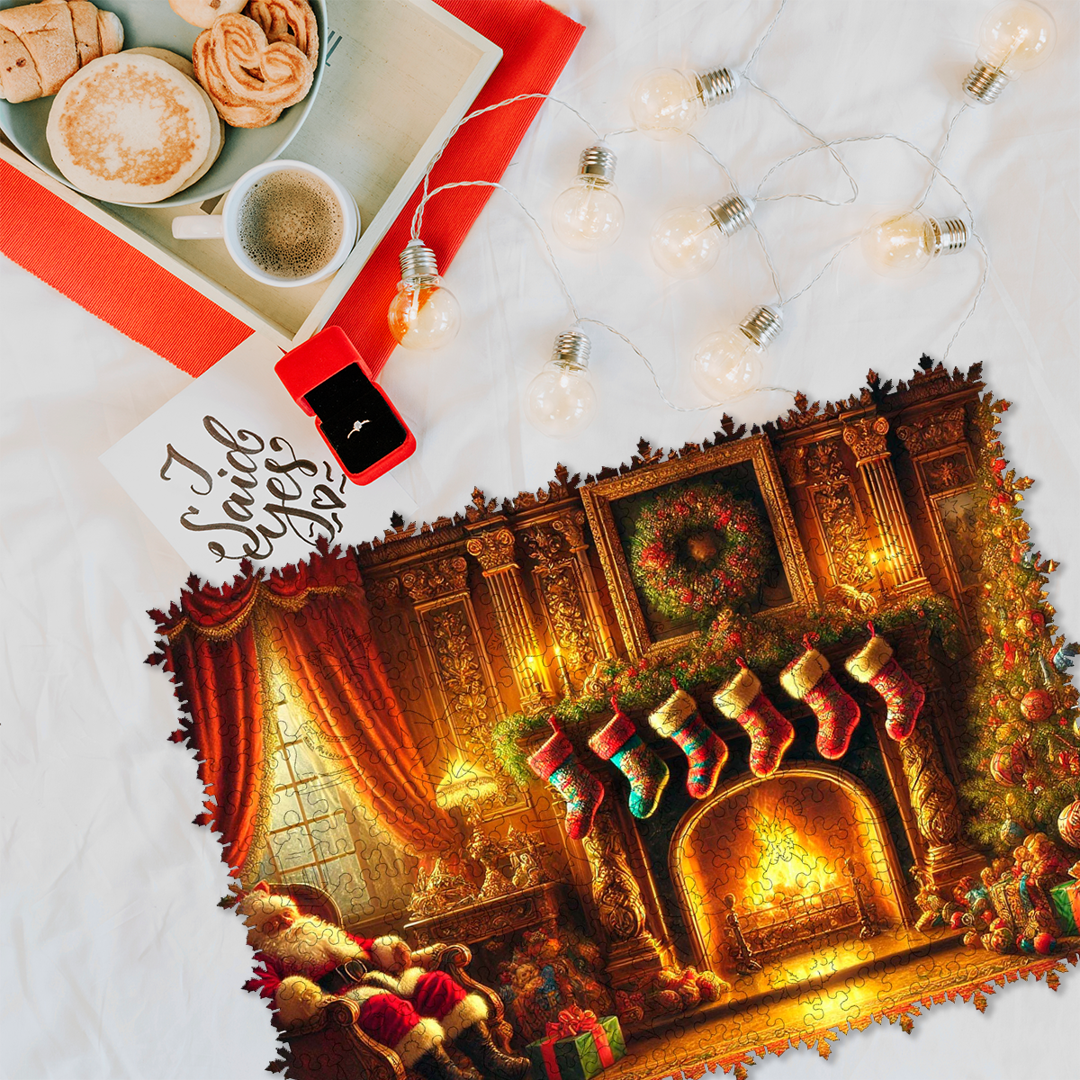 Дерев'яний пазл "Тепло Різдва"