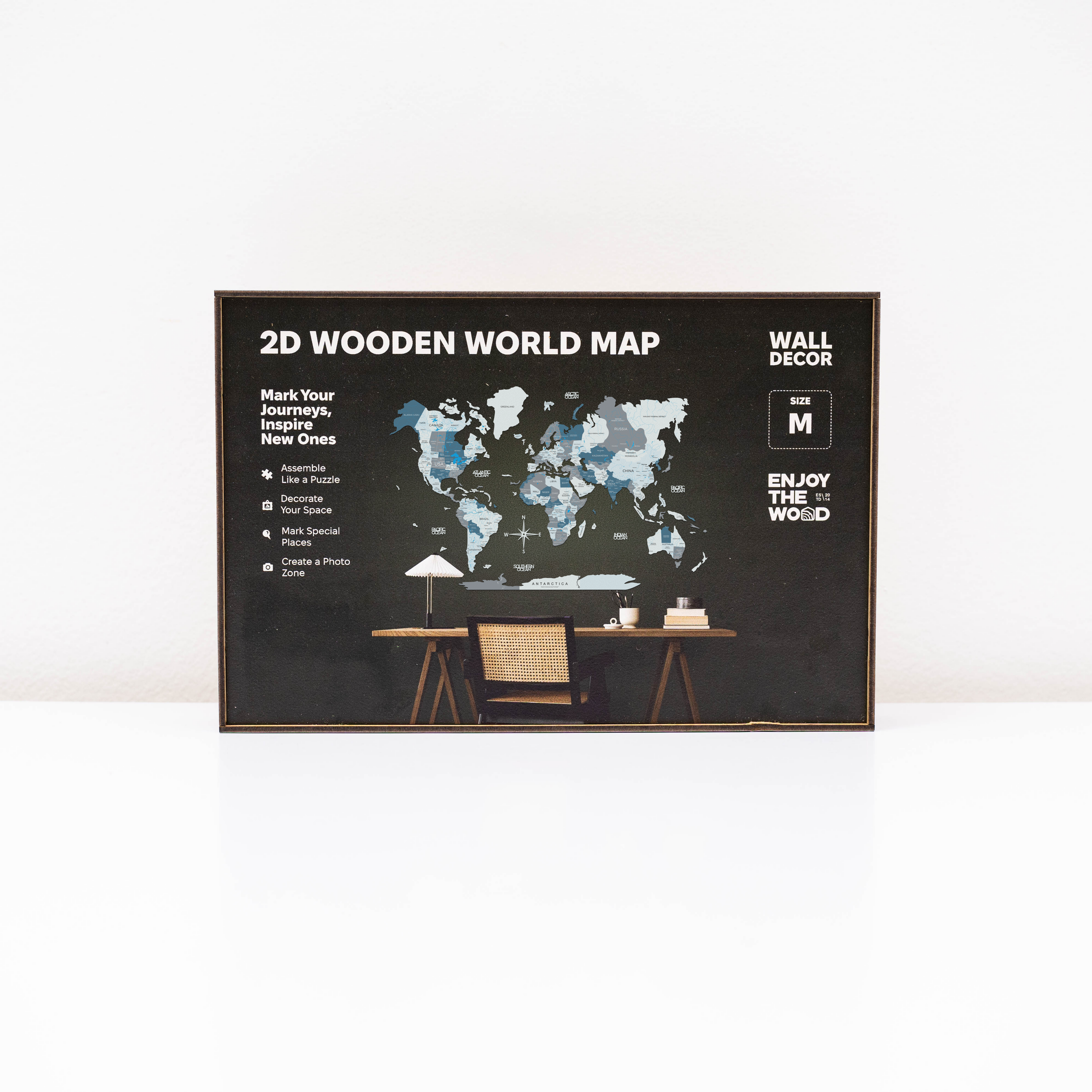 2D Wooden World Map Cruise