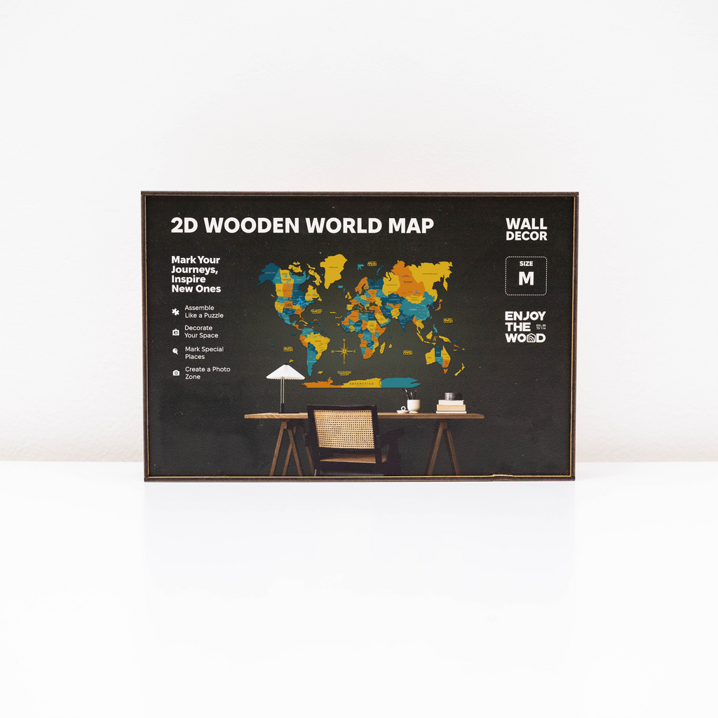 2D Wooden World Map Indie
