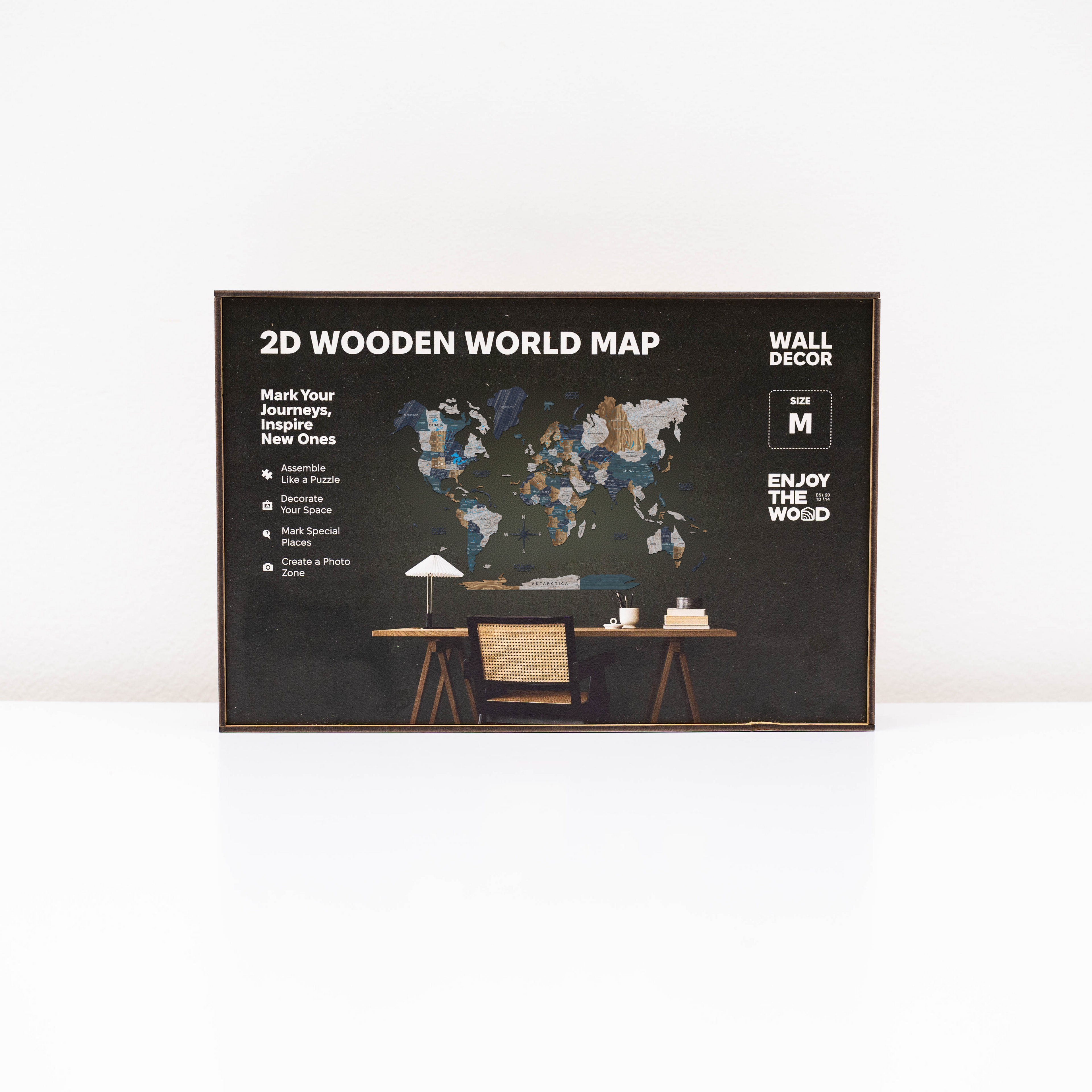 2D Wooden World Map Mystery