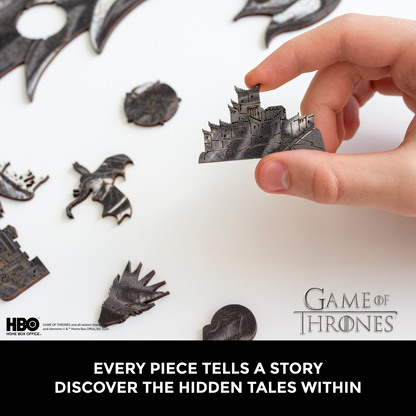 Wooden jigsaw puzzle Game of Thrones™ Metallic Sigils Stark
