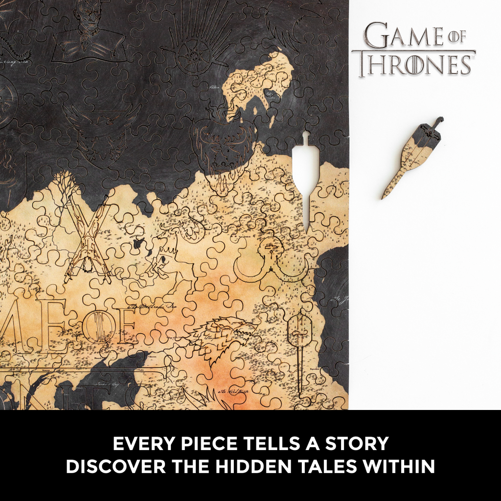 Wooden jigsaw puzzle Game of Thrones™ Westeros map