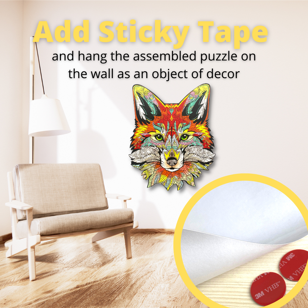 Дерев'яний пазл Лисиця