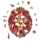 Дерев'яний пазл Лев