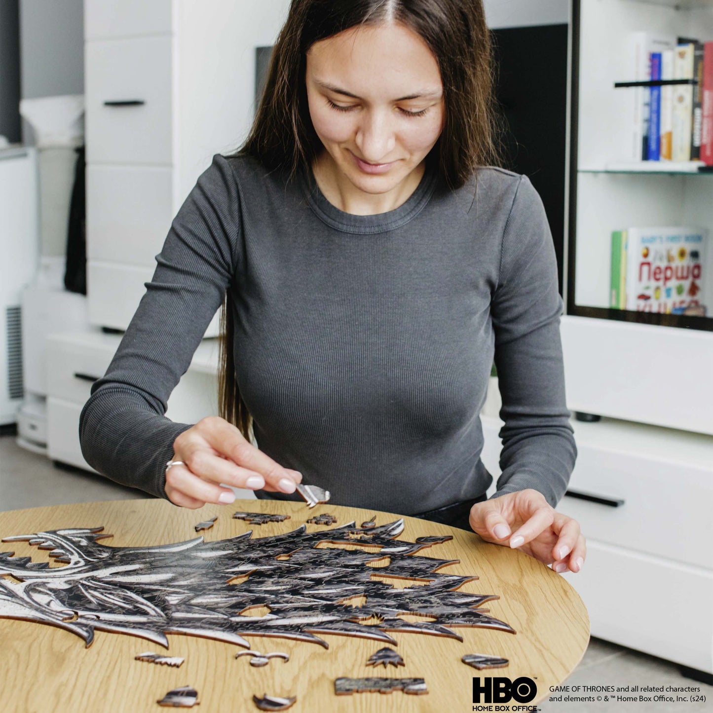 Wooden jigsaw puzzle Game of Thrones™ Metallic Sigils Stark
