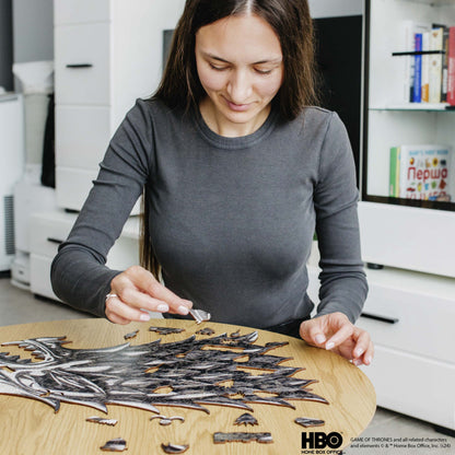Wooden jigsaw puzzle Game of Thrones™ Metallic Sigils Stark