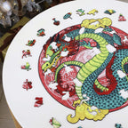 Дерев'яний пазл Дракон