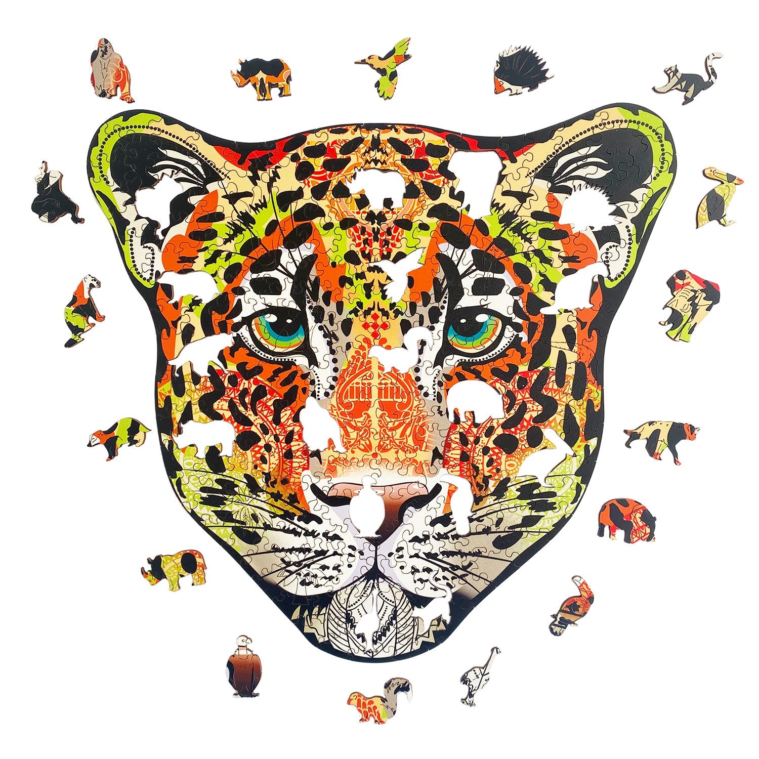 Дерев'яний пазл Леопард