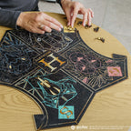 Дерев'яний класичний пазл Гаррі Поттер Хогвортс™ (чорний)