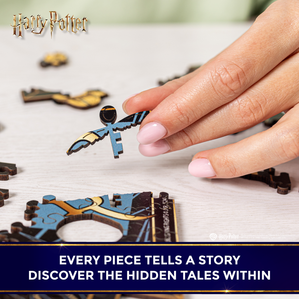 Дерев'яний класичний пазл Гаррі Поттер Хогвортс™ (чорний)