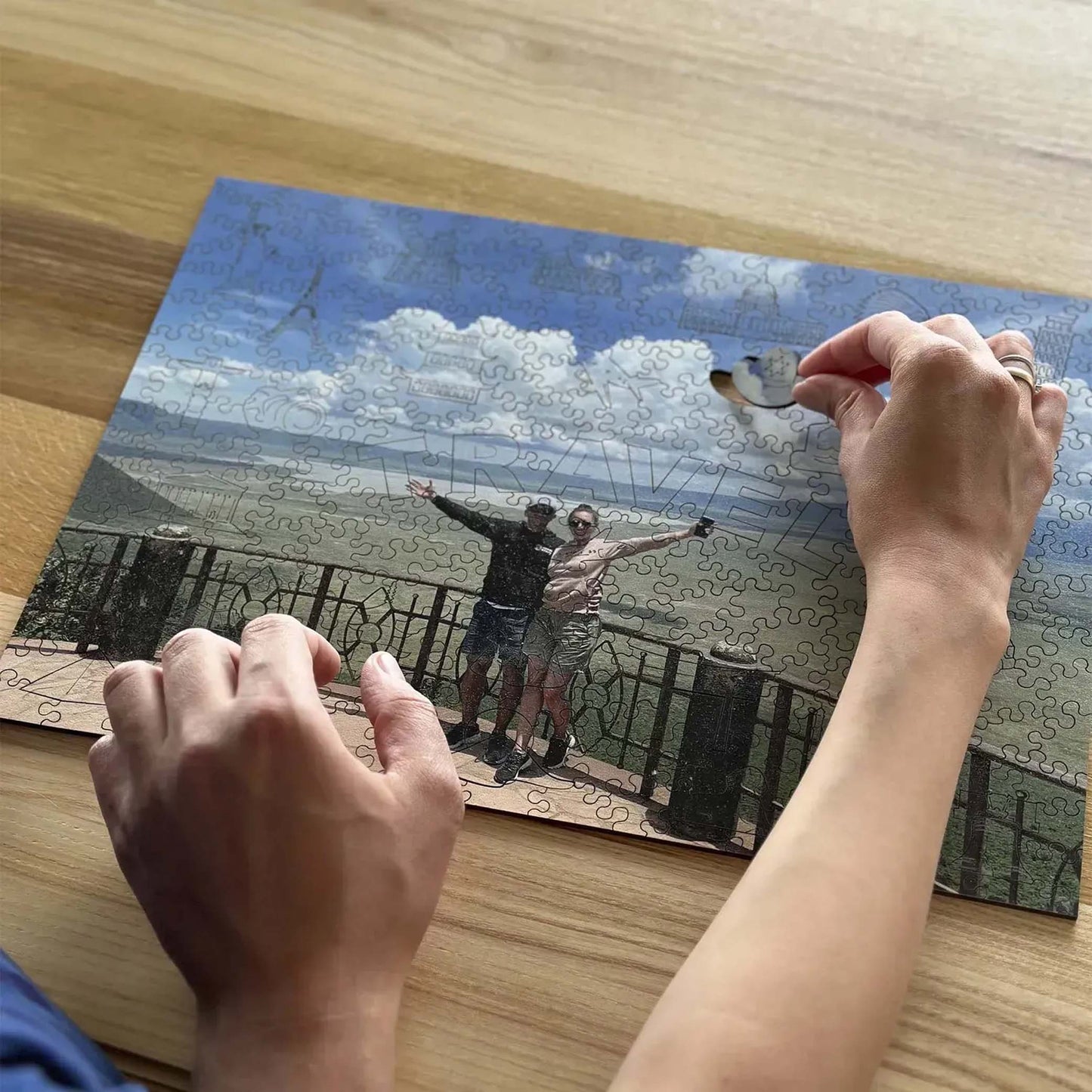Custom Wooden Jigsaw Puzzle Travel