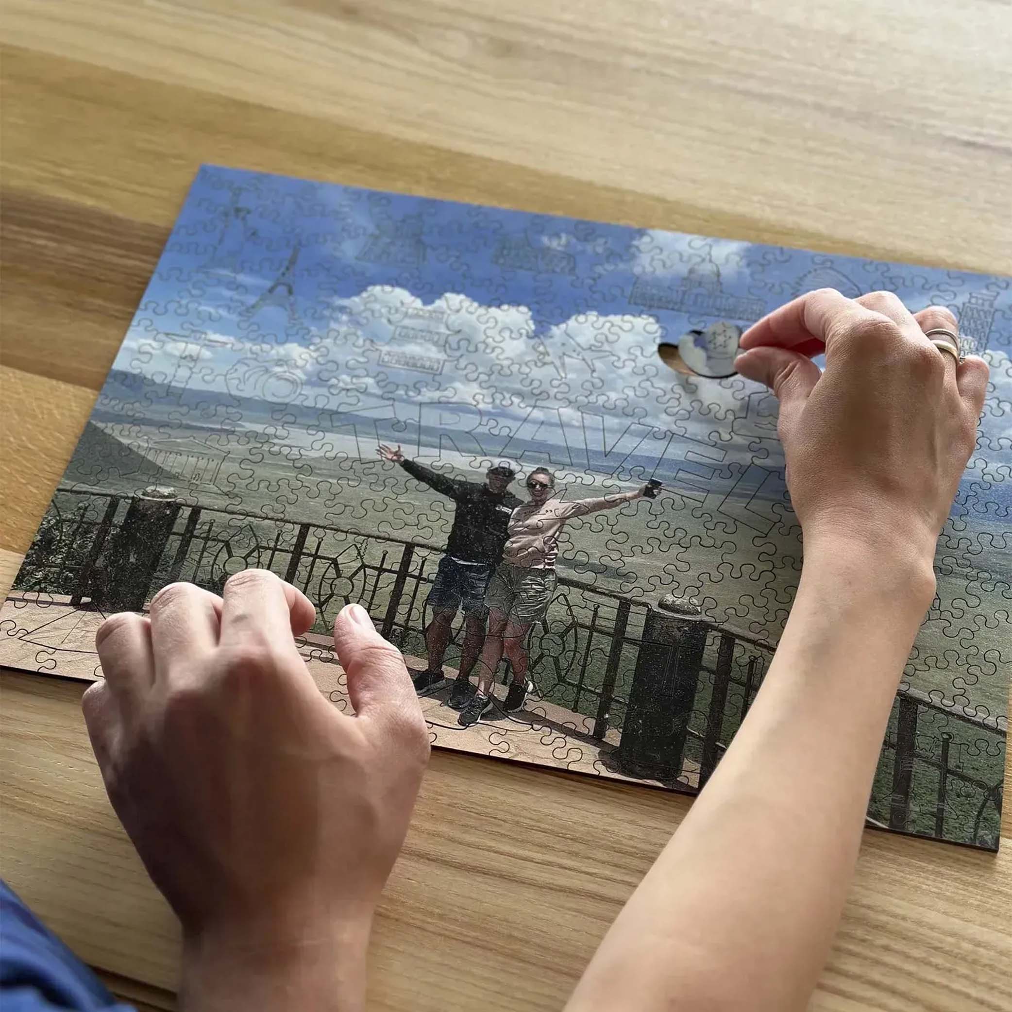 Custom Wooden Jigsaw Puzzle Travel