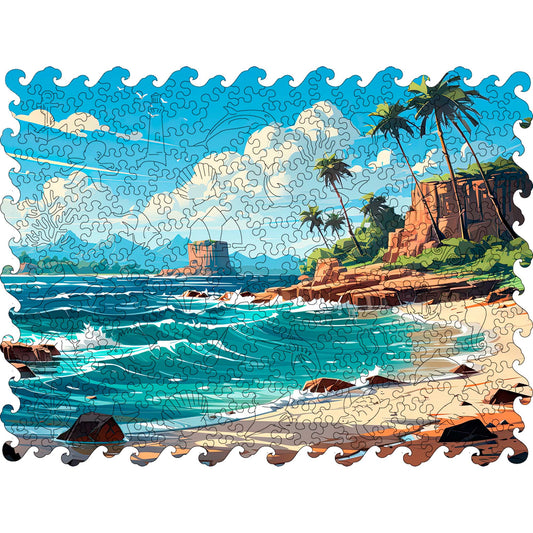 Wooden Jigsaw Puzzle Ocean view
