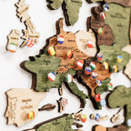 3D Wooden World Map Nature (B2B)