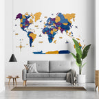 3D Wooden World Map Waterpark by EnjoyTheWood