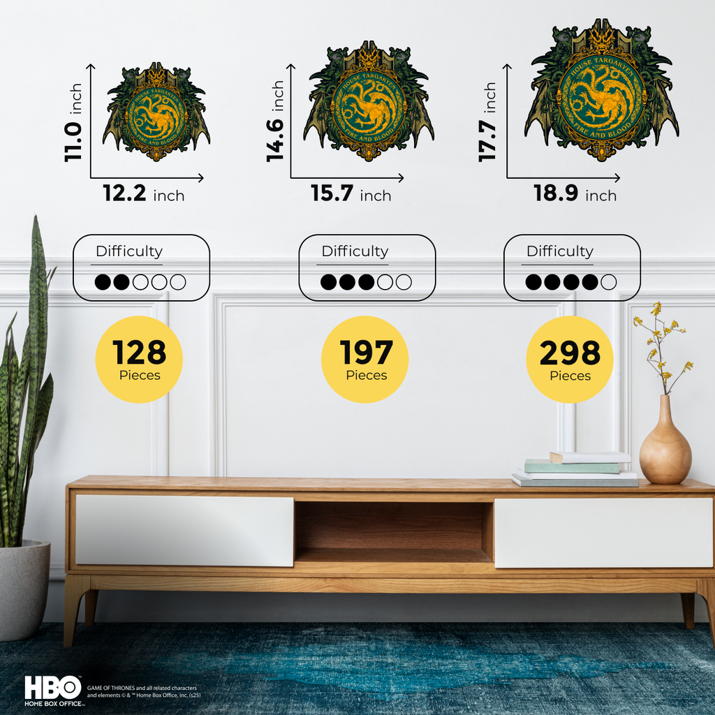 Дерев'яний пазл Гра престолів™ Дім Таргарієнів