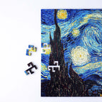 Wooden jigsaw maze puzzle The Starry Night (Vincent van Gogh)