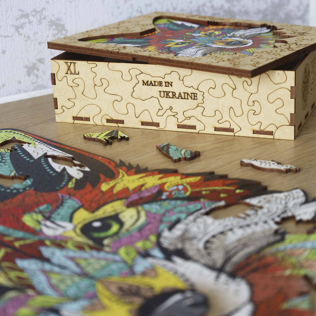 Дерев'яний пазл Лисиця