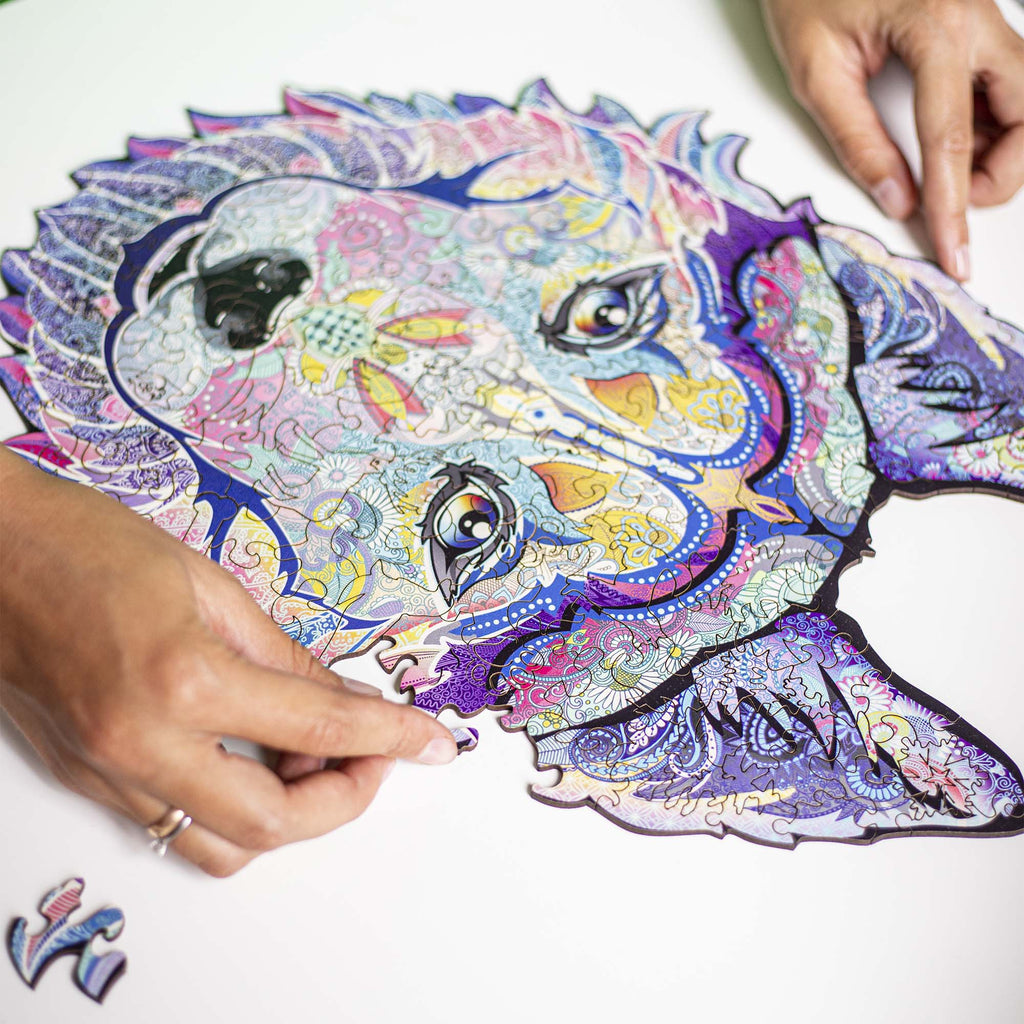 Дерев'яний пазл Хаскі