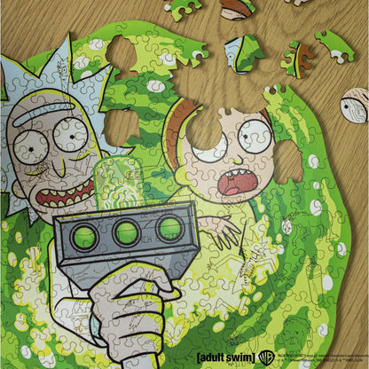 Wooden jigsaw maze puzzle Rick&Morty™ Portal