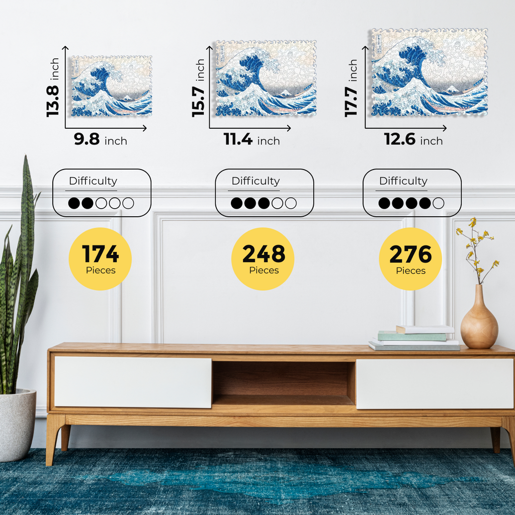 Wooden Jigsaw Puzzle The Great Wave Off Kanagawa (Hokusai)